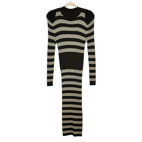 GABRIELLE UNION Striped Knit Sweater Midi Dress. Size Medium - Picture 2 of 6